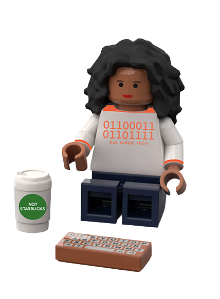 Natia Lollie as a Lego